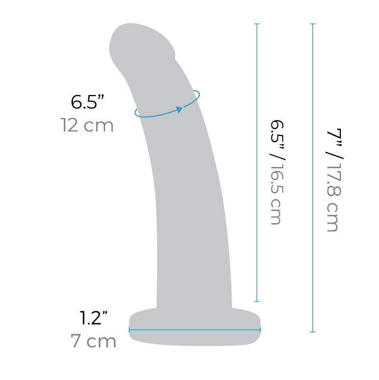 7 inch black silicone dildo