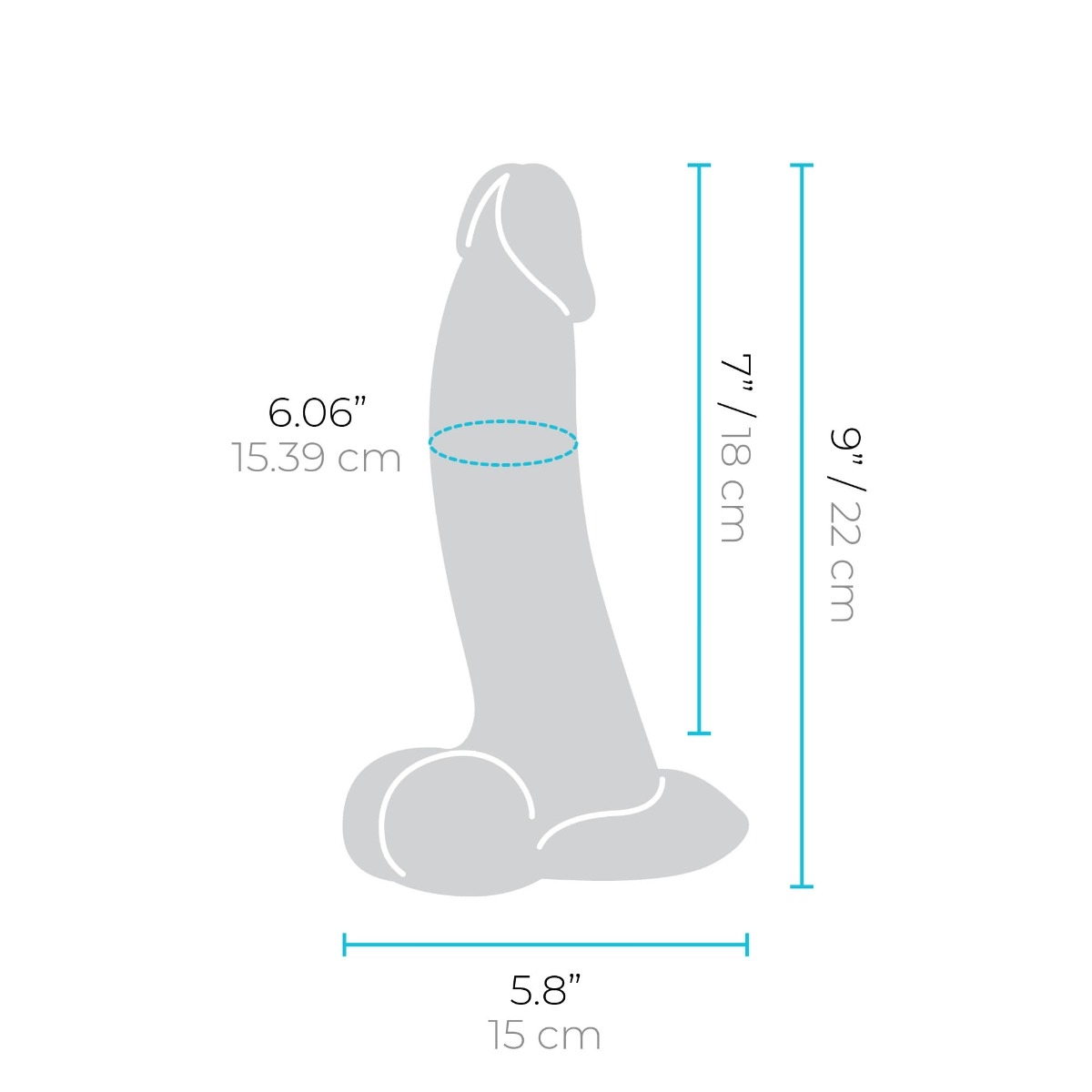 slipskin realistic silicone dildo - 9" curvy cream