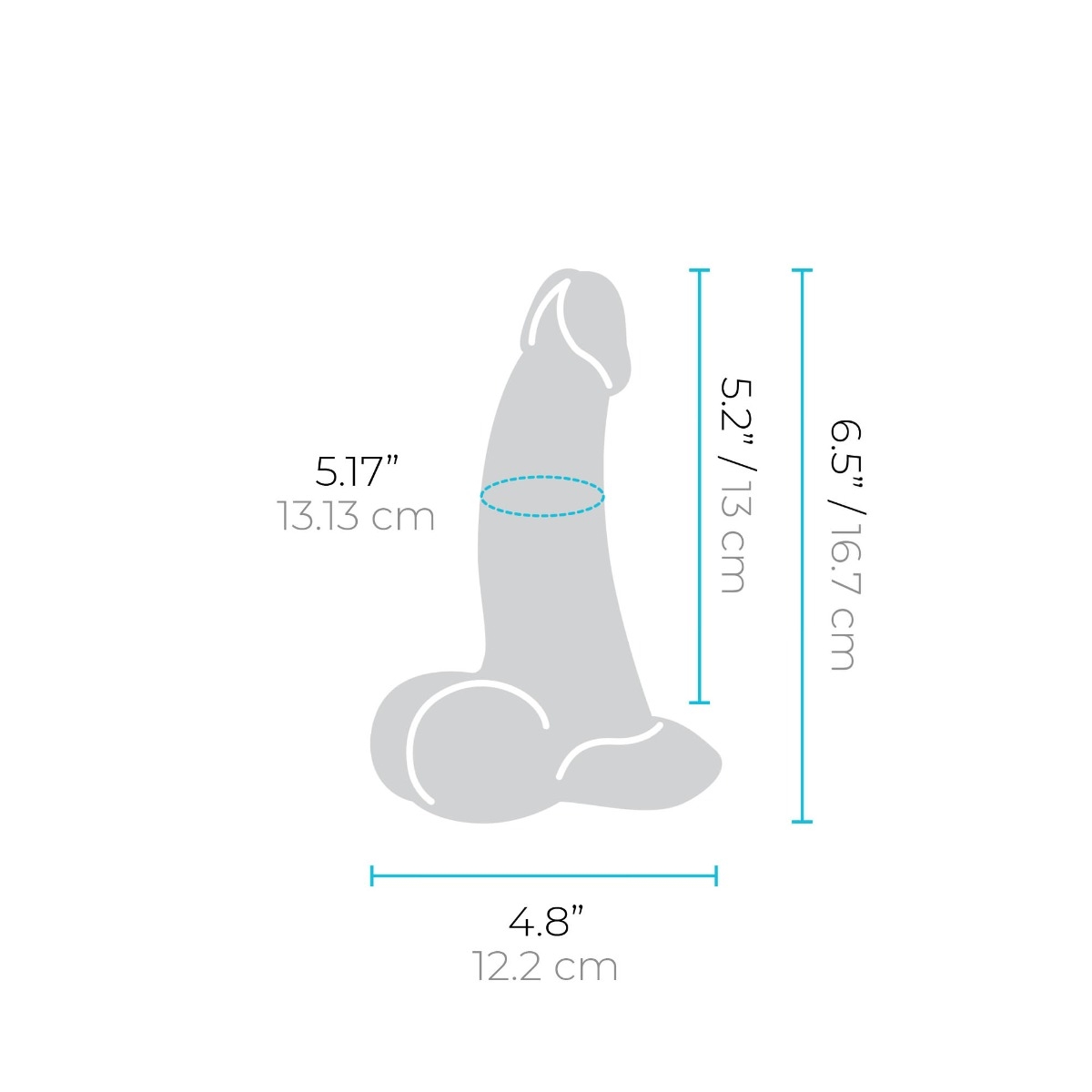 slipskin realistic silicone dildo - 6.5" curvy mocha