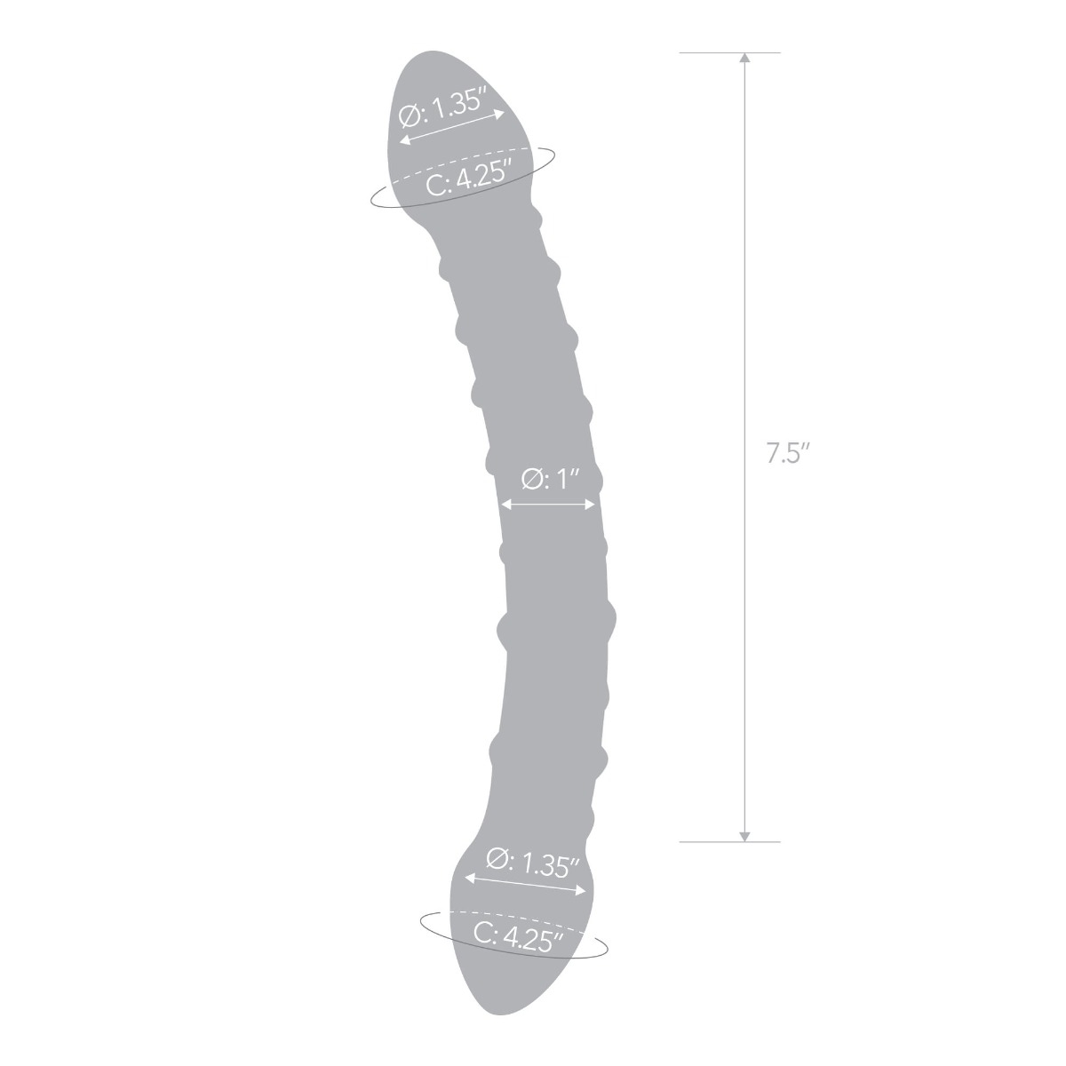 10” double-trouble glass dildo