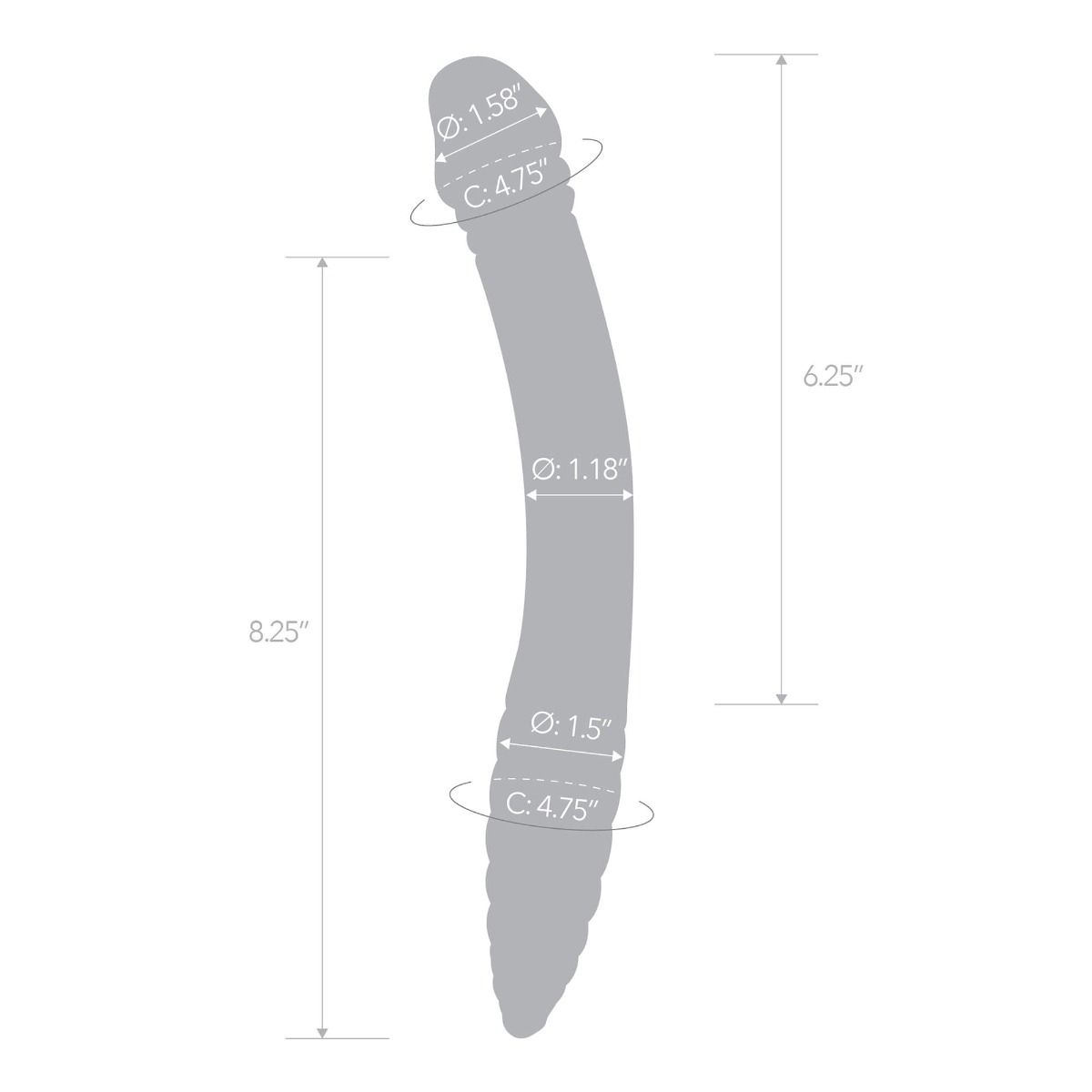 11” double-sided glass dildo