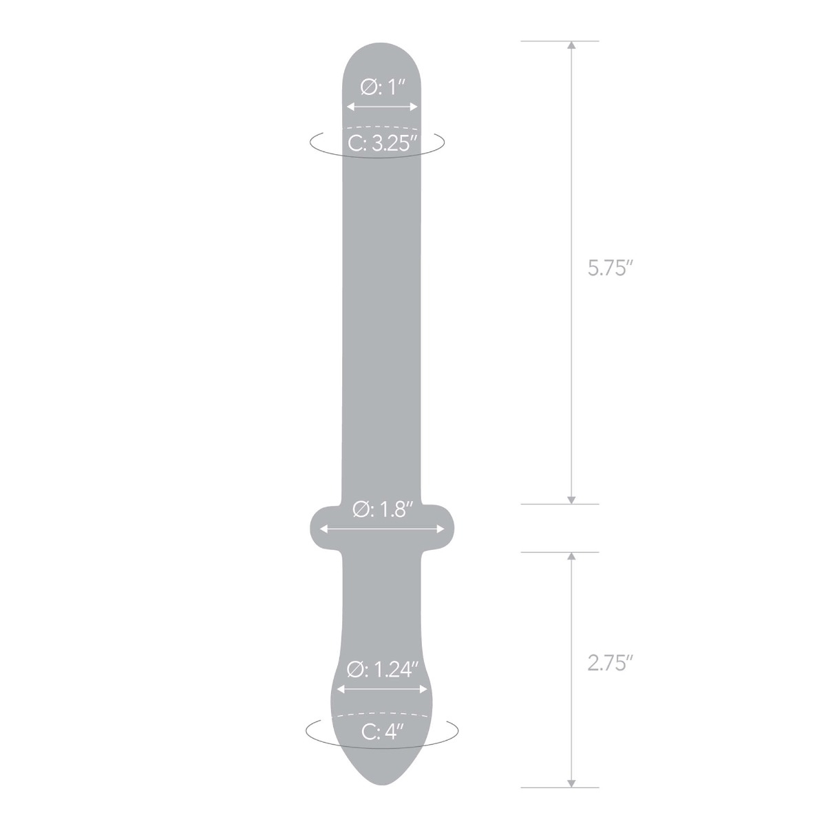 9.25” classic smooth dual-ended dildo