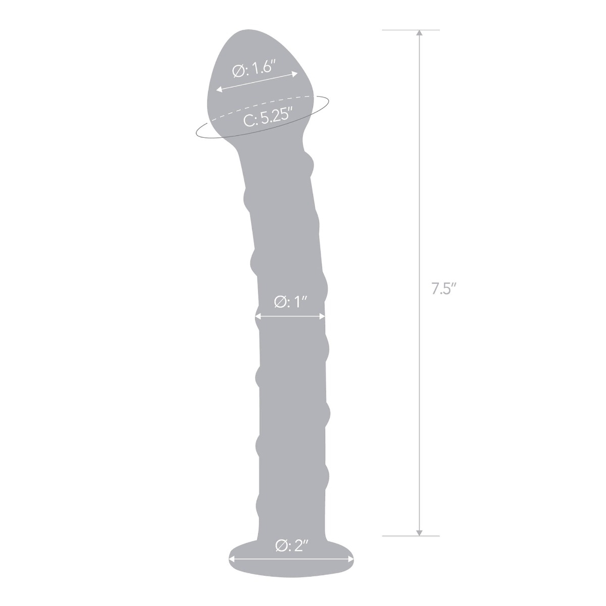 8” mr. swirly spiral glass dildo