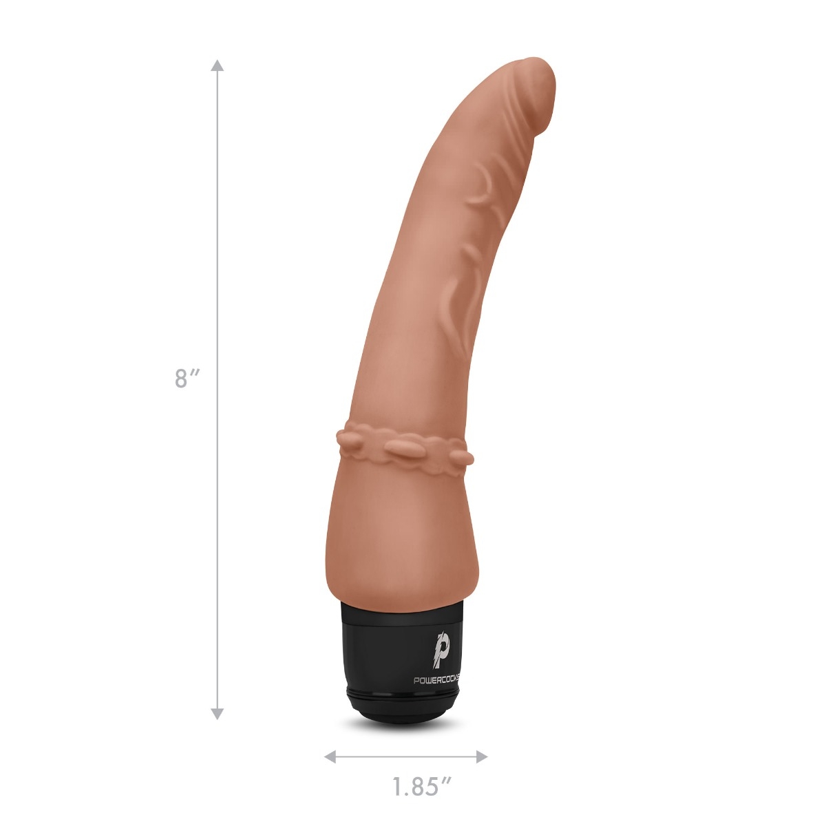 powercocks 7" slim anal realistic vibrator