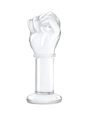 5” glass fist butt plug