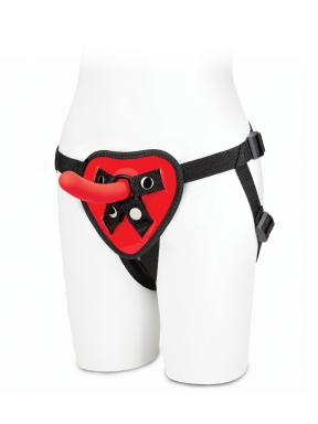 red heart strap-on harness & 5” dildo set