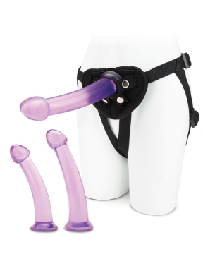 size up three piece dildo & harness pegging training set