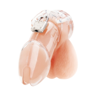 acrylic see-thru chastity cock cage with lock