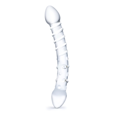 10” double-trouble glass dildo