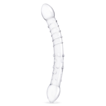 12” double-trouble glass dildo