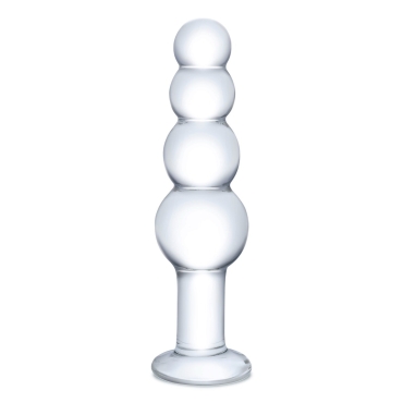 7.25” glass beaded butt plug