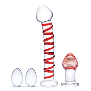 4-piece mr. swirly glass toy set