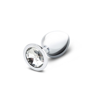 medium metal jewel butt plug